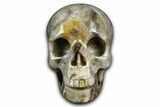 Realistic Brecciated Fluorite Skull #382125-1